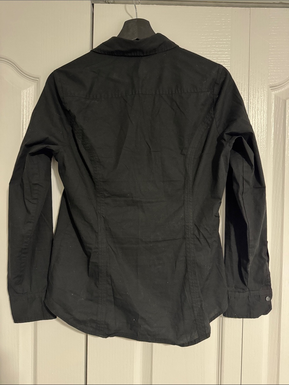 Express Essential Black Button Down Shirt Medium with Stretch - Picture 5 of 5